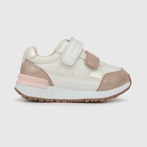 Zapatilla para niña 2 velcros jogging blanca (21 a 27)
