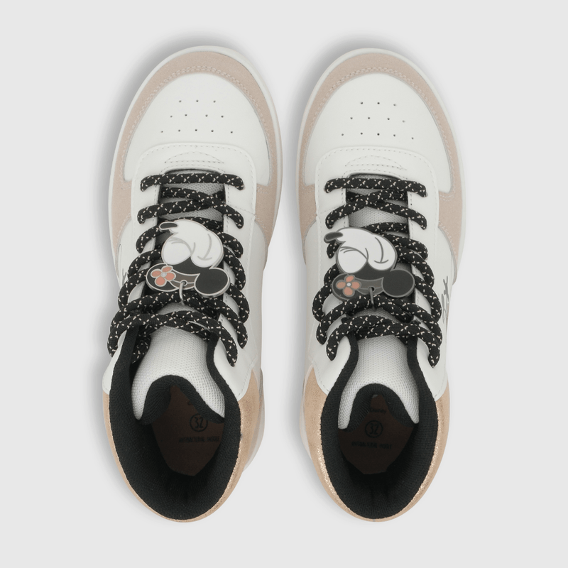 Zapatilla para niña basket niña cordon disney 100 años blanca (28 a 38)