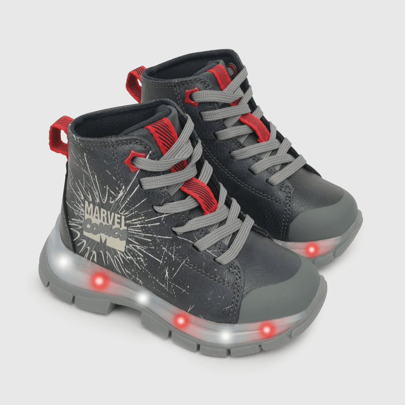 Zapatilla para niño luces cordones marvel glow azul (21 a 27)
