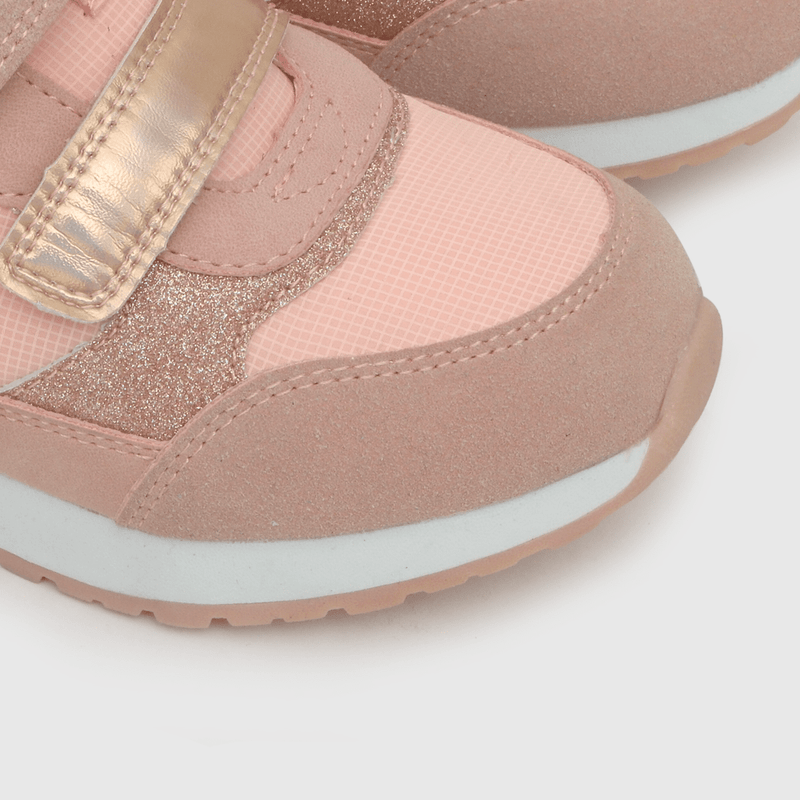 Zapatilla para niña 2 velcros jogging rosada (28 a 38)