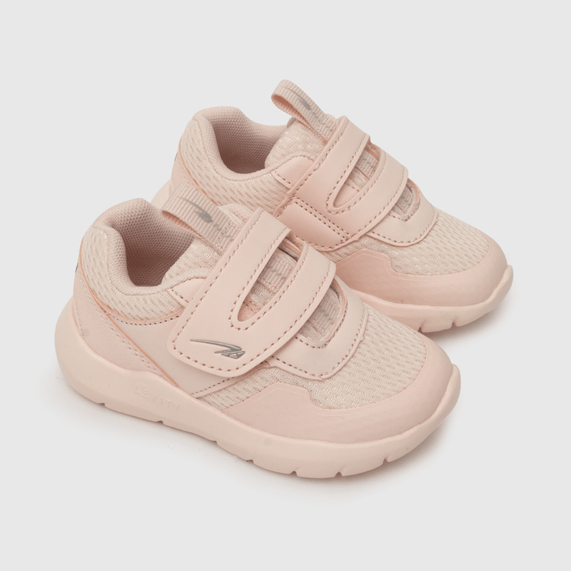 Zapatilla para niña velcro simple rosada (18 a 21)