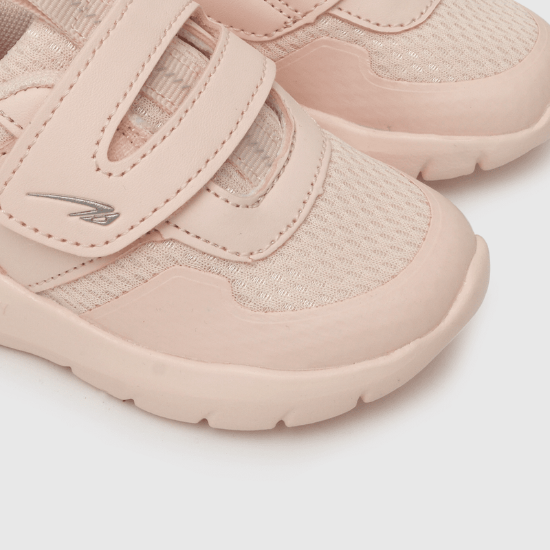 Zapatilla para niña velcro simple rosada (18 a 21)