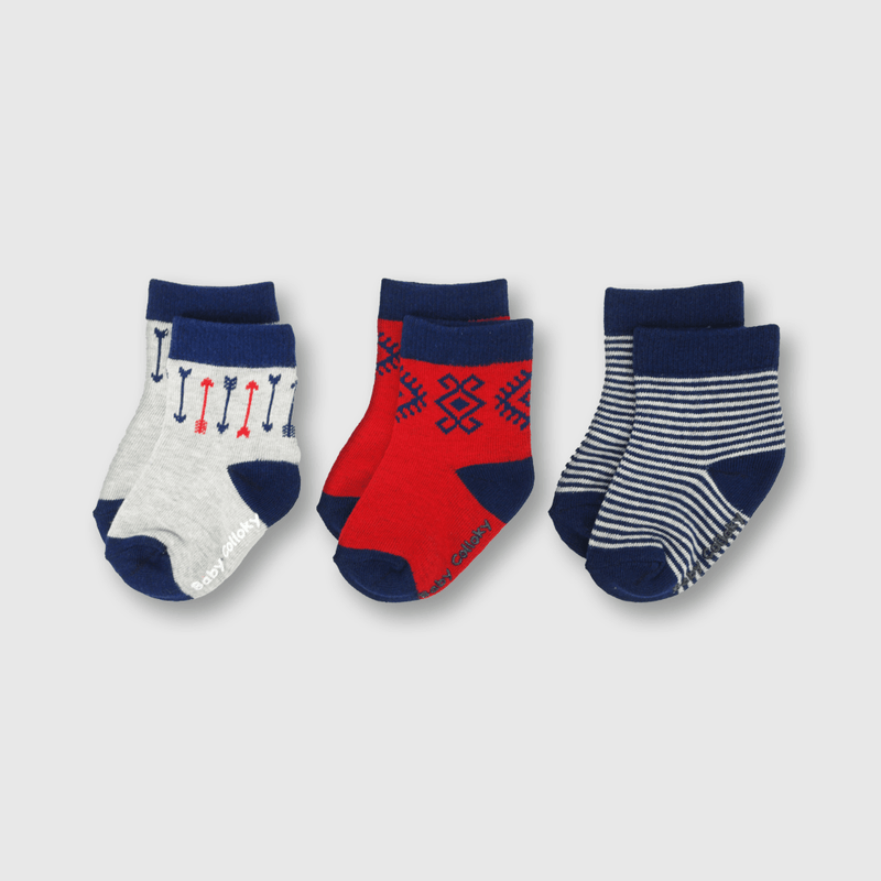 Calcetin de bebe niño 3 pack azul (14 a 25)
