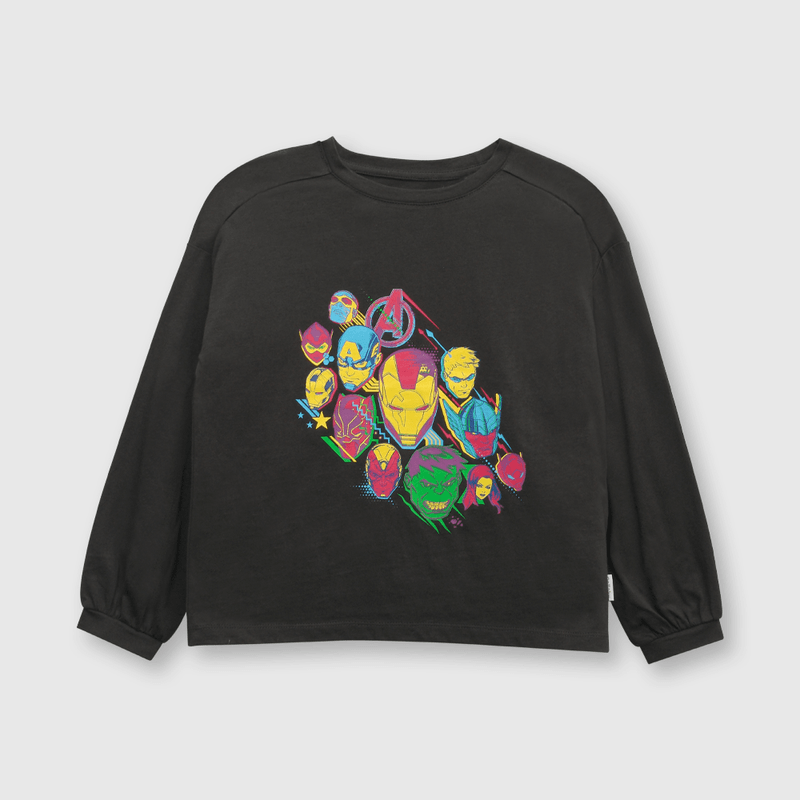 Polera de niña Avengers gris (2 a 12 años)