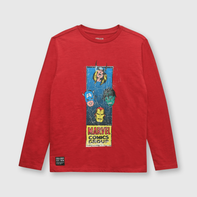 Polera de niño Marvel Comics rojo (2 a 12 años)