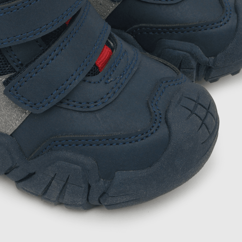 Botin para niño 2 velcros punta cubierta azul (21 a 27)