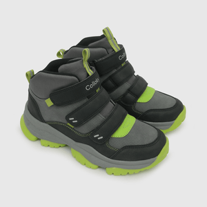 Botin para niño, velcro, suela dentada negro (28 a 38)