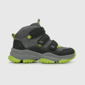 Botin para niño, velcro, suela dentada negro (28 a 38)