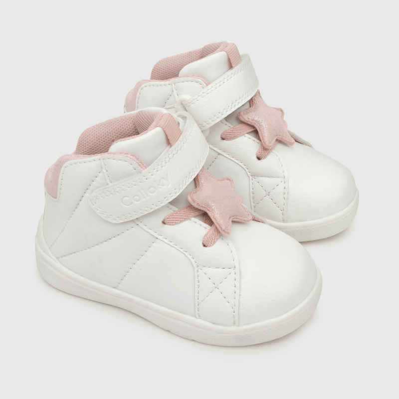 Tenis blancos 2025 niña velcro