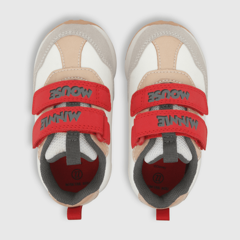 Zapatilla para niña velcro disney 100 años blanca (21 a 27)