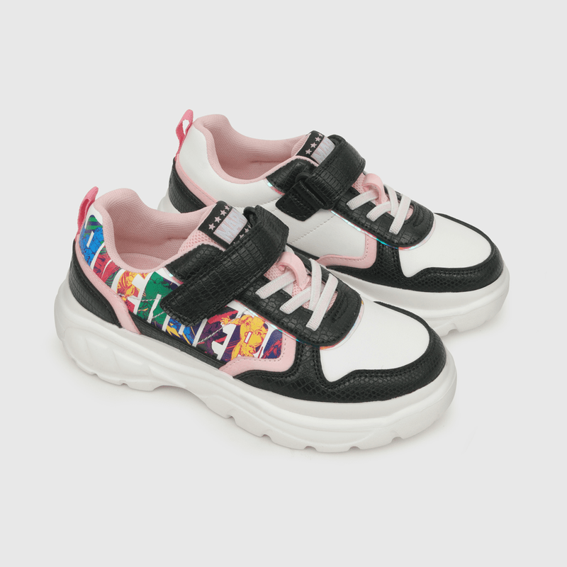 Zapatilla para niña velcro elastico marvel negra (28 a 38)