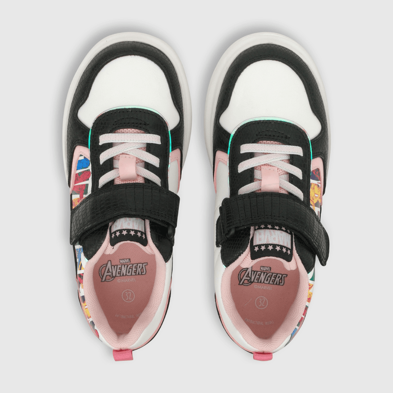 Zapatilla para niña velcro elastico marvel negra (28 a 38)