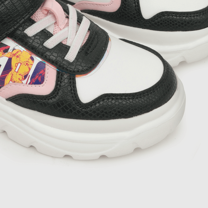 Zapatilla para niña velcro elastico marvel negra (28 a 38)