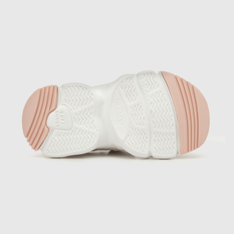 Zapatilla para niña velcro elástico minnie blanca (21 a 27)