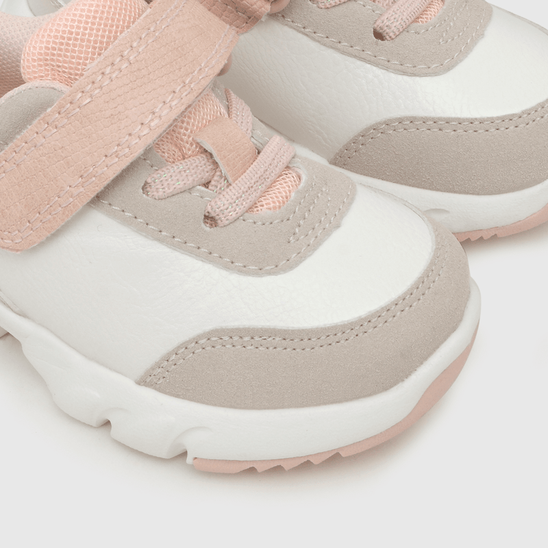 Zapatilla para niña velcro elástico minnie blanca (21 a 27)