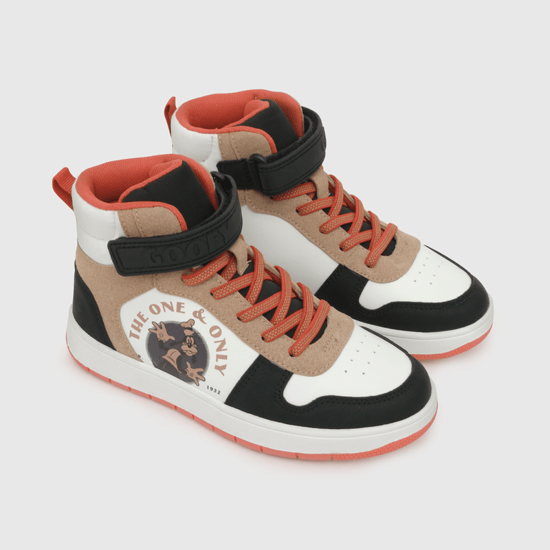 Zapatilla para niño basket velcro elastico disney 100 años beige (28 a 38)