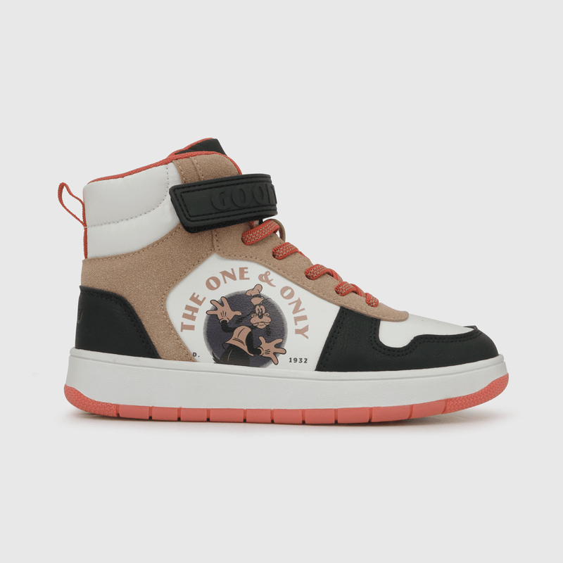 Zapatilla para niño basket velcro elastico disney 100 años beige (28 a 38)