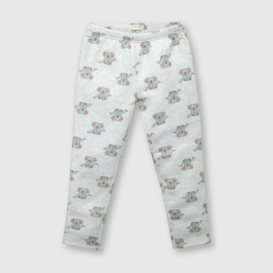 Pijama de niña de franela gris melange (2 a 12 años)