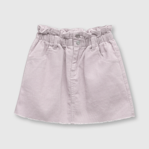 Falda de niña cintura recogida lila (2 a 12 años)