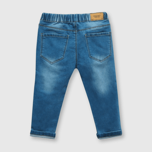 Jeans de bebé niño elasticado azul (3 a 36 meses)
