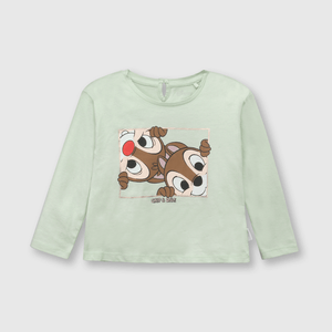 Polera de bebé niña Chip & Dale verde (3 a 36 meses)