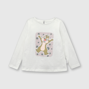 Polera de bebé niña Chip & Dale blanco (3 a 36 meses)