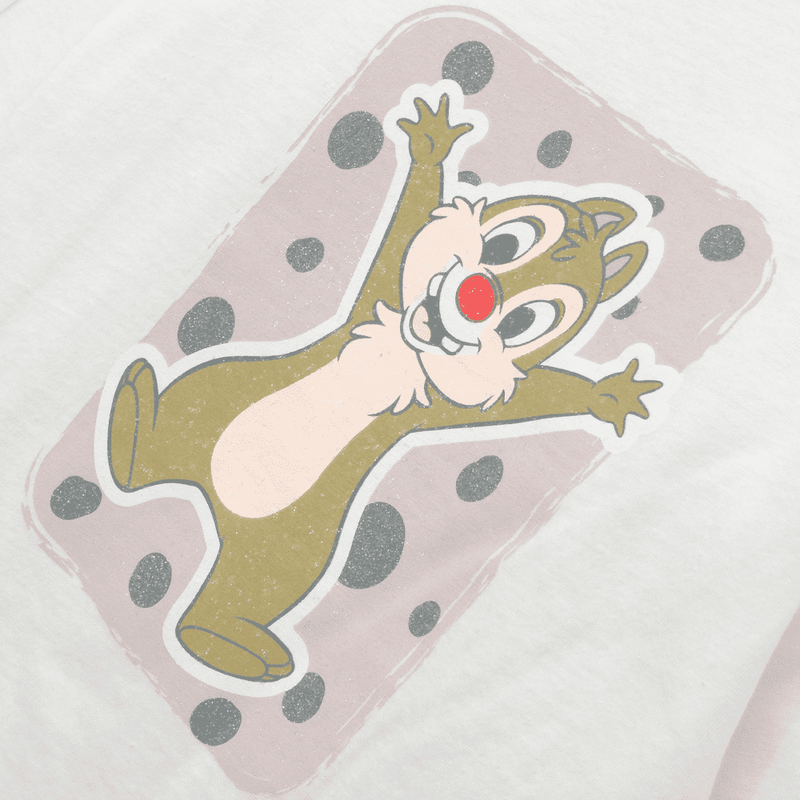 Polera de bebé niña Chip & Dale blanco (3 a 36 meses)