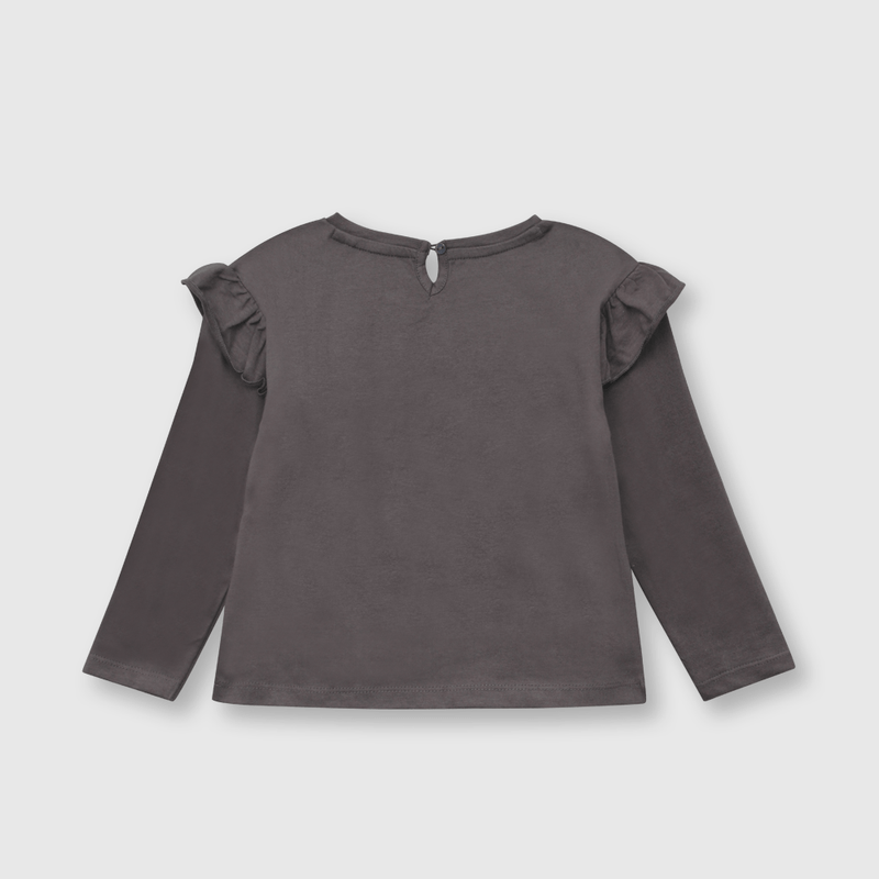 Polera de bebé niña pingüino gris (3 a 36 meses)