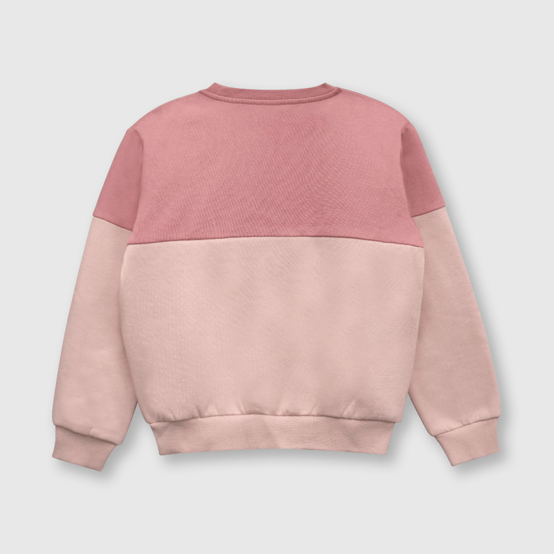 Polerón de niña bicolor CKY rosado (2 a 12 años)