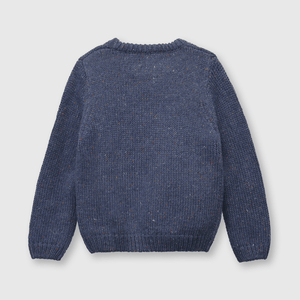 Sweater de bebé niño jaspeado azul (3 a 36 meses)