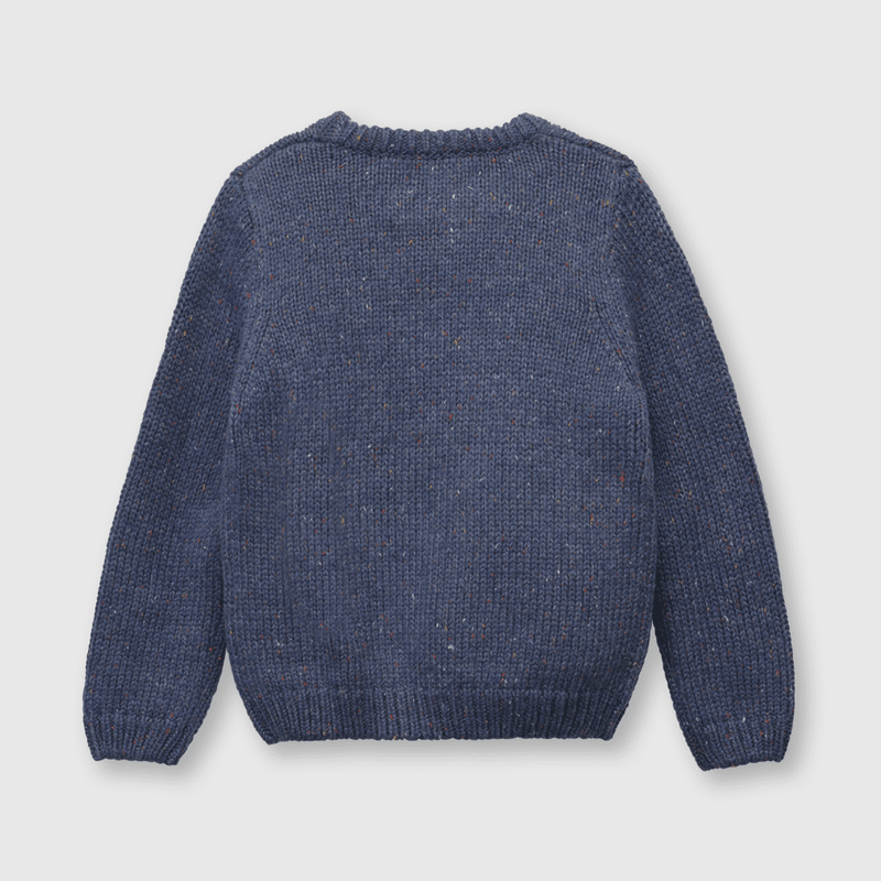 Sweater de bebé niño jaspeado azul (3 a 36 meses)