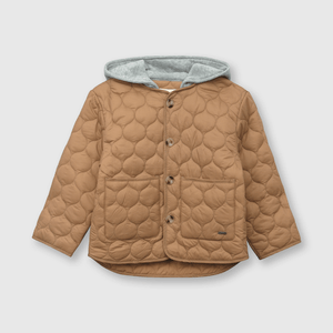 Parka de bebé niño acolchada cafe (3 a 36 meses)