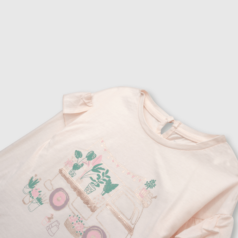 Polera de bebé niña combie rosado (3 a 36 meses)