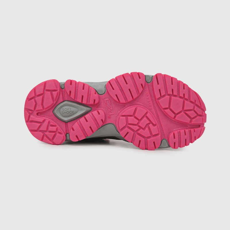 Botin para niña, cordones, perforaciones laterales gris (28 a 38)