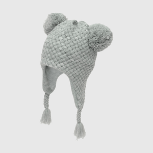 Gorro de bebé niña de lana gris (3 a 24 meses)