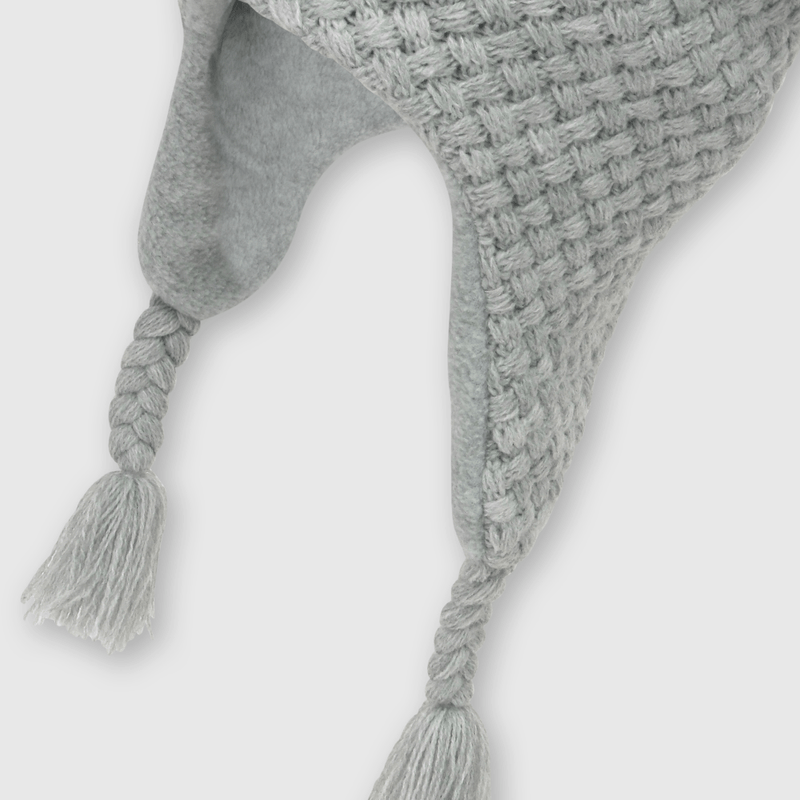 Gorro de bebé niña de lana gris (3 a 24 meses)