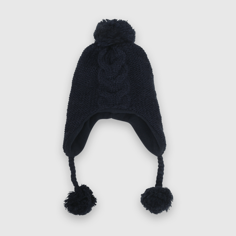 Gorro de bebé niño de lana azul (3 a 24 meses)