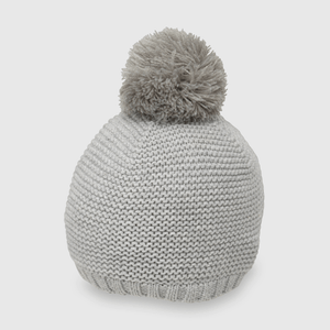 Gorro de bebé niño de lana con mitones gris (3 a 24 meses)