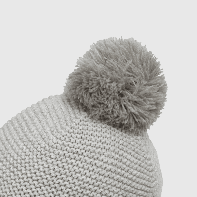 Gorro de bebé niño de lana con mitones gris (3 a 24 meses)