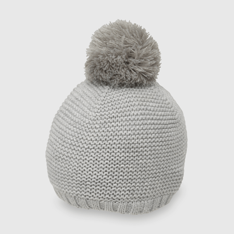 Gorro de bebé niño de lana con mitones gris (3 a 24 meses)
