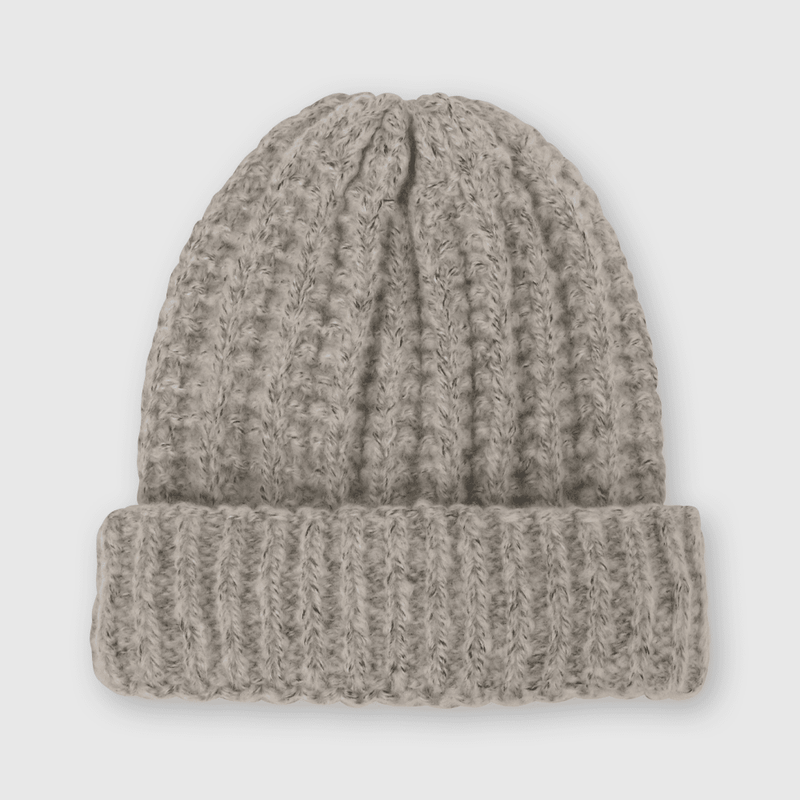 Gorro de niña de lana gris (2 a 12 años)