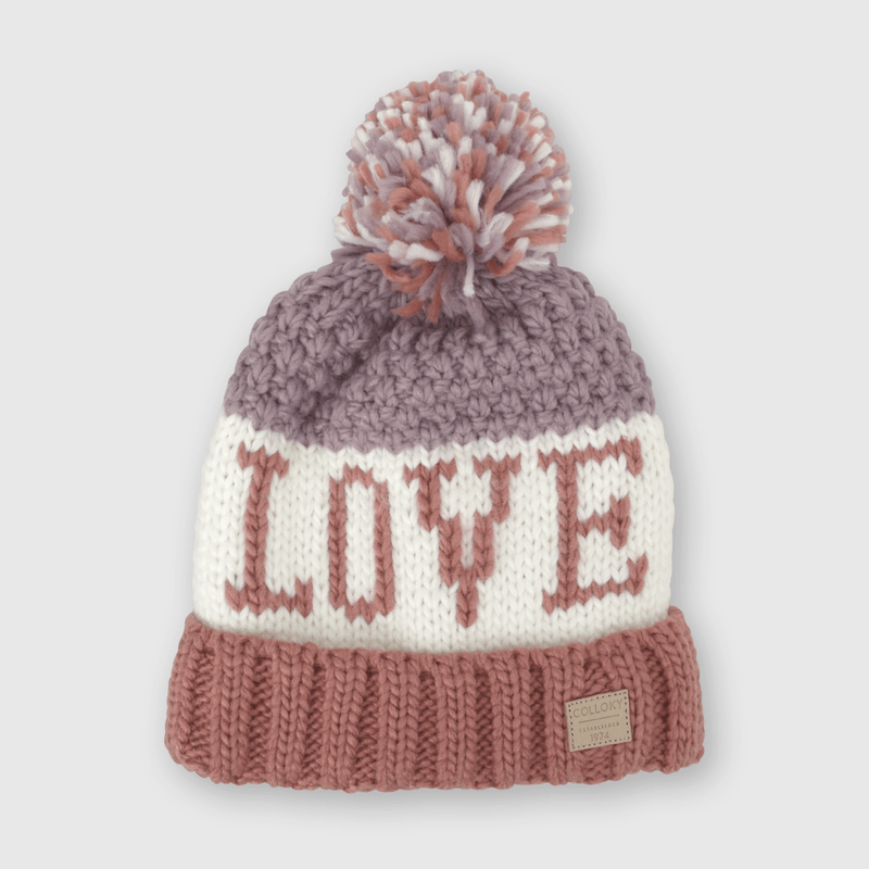 Gorro de niña de lana rosado (2 a 12 años)