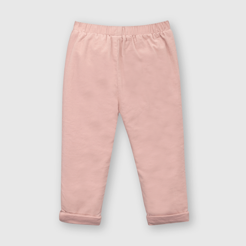 Pantalón de bebé niña de cotele rosado (3 a 36 meses)