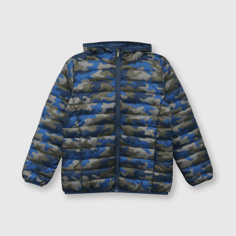 Parka de niño camuflada azul (2 a 12 años)