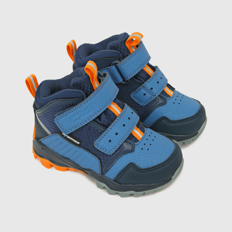 Botin para niño, velcro, brassmould lateral azul (22 a 27)