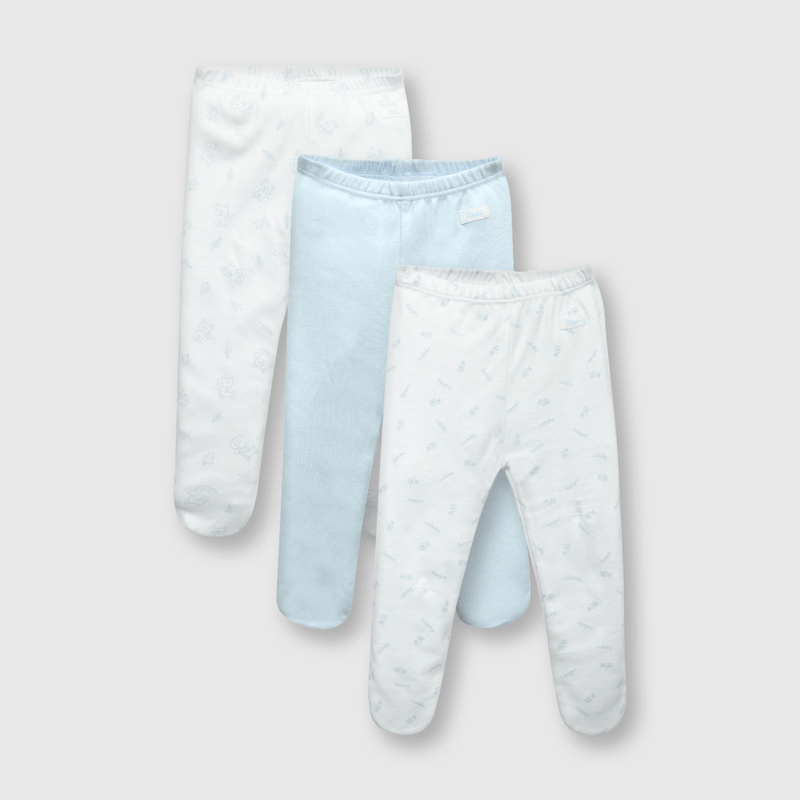 Panty ballerina de bebé niño 3 pack de algodón celeste (0 a 24 meses)