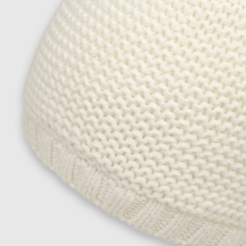 Gorro de bebé niña de lana con mitones blanco (3 a 24 meses)