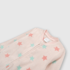 Pijama de bebé niña de polar fleece rosado (0 a 24 meses)