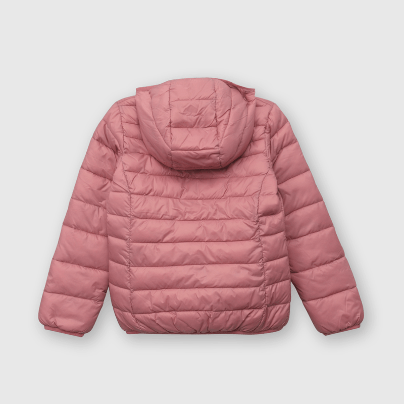 Parka de niña acolchada rosado (2 a 12 años)