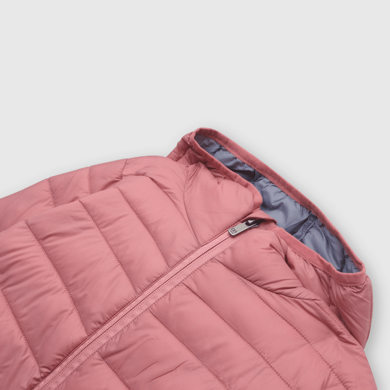 Parka de niña acolchada rosado (2 a 12 años)